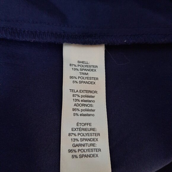 Chico's Zenergy Women's Soft Shell Full Zip Jacket Blue Long Sleeve top Sz 2 - Picture 8 of 8